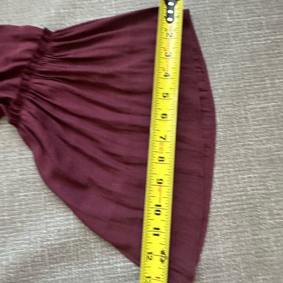 FREE PEOPLE Size Small Plum Size Medium Tiered Peasant Blouse BoHo Top - Picture 10 of 14